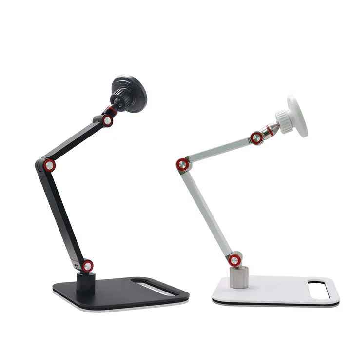 حامل الهاتف المحمول المكتبي من الألومنيوم حامل . Aluminum Desktop Cell Phone Holder Portable 360