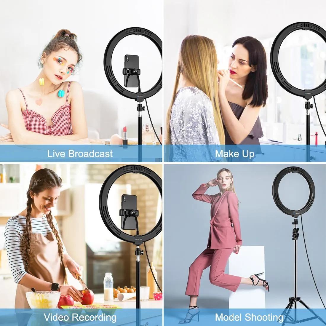 11.8 Dual Colour Led Ring Light with Phone Clamp - 3 Modes