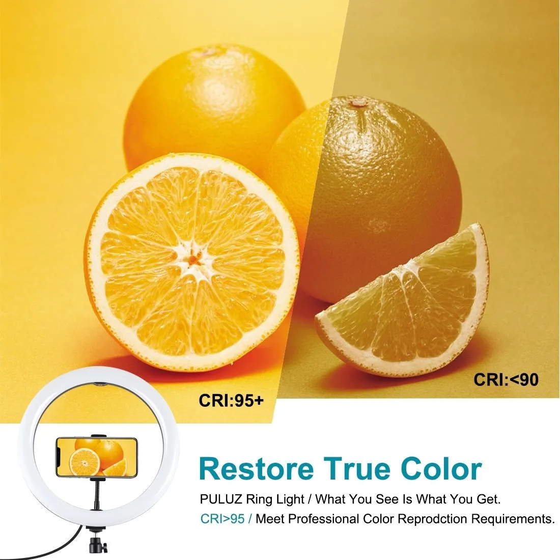 11.8 Dual Colour Led Ring Light with Phone Clamp - 3 Modes