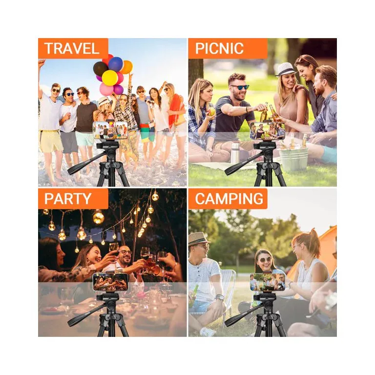 60-inch Foldable Tripod with Wireless Bluetooth