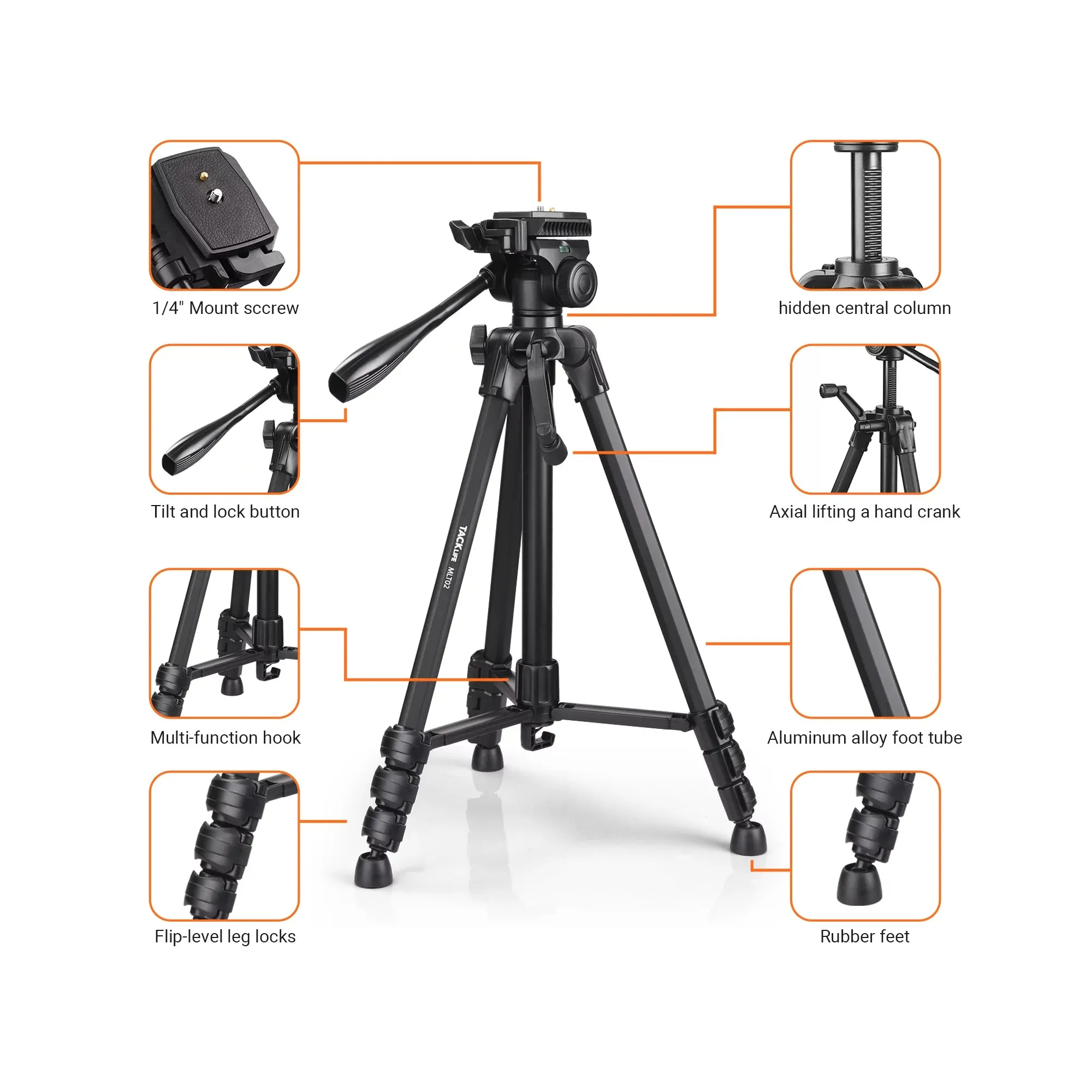 60-inch Foldable Tripod with Wireless Bluetooth