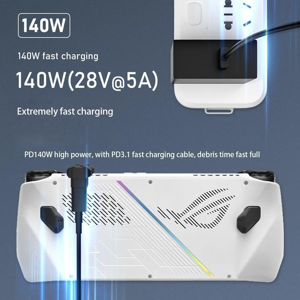 8k 60hz 140w Usb-c Fast Charge Adapter for Asus Rog Ally / Switch