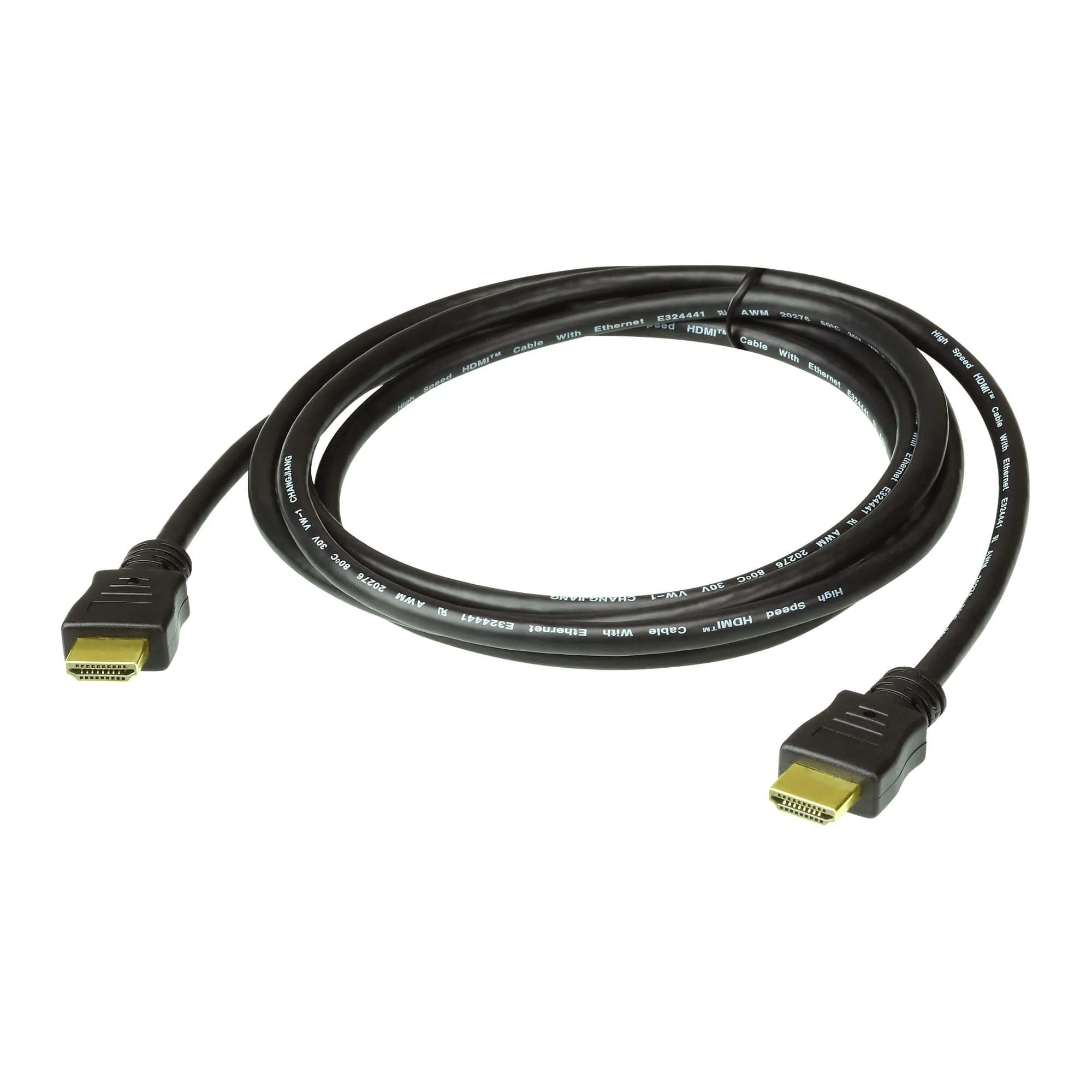 Aten 15m High Speed HDMI Cable with Ethernet, supports up to 4096 x 2160 @ 30Hz, High quality tinned copper wire with Gold-plated connectors