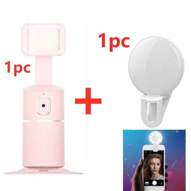 Auto face tracking, Smart Shooting Phone Selfie Stick 360 Object Tracking Holder Face with tripod and Fill light