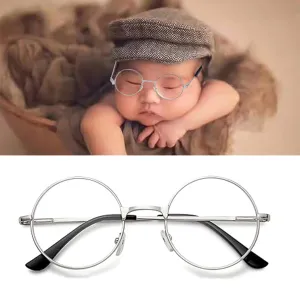Babymoon New-Born Baby Specks Glasses | Baby Photoshoot Props | Silver