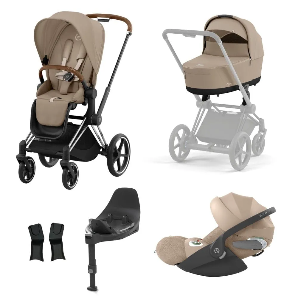 Cybex Priam Chrome  Brown Bundle