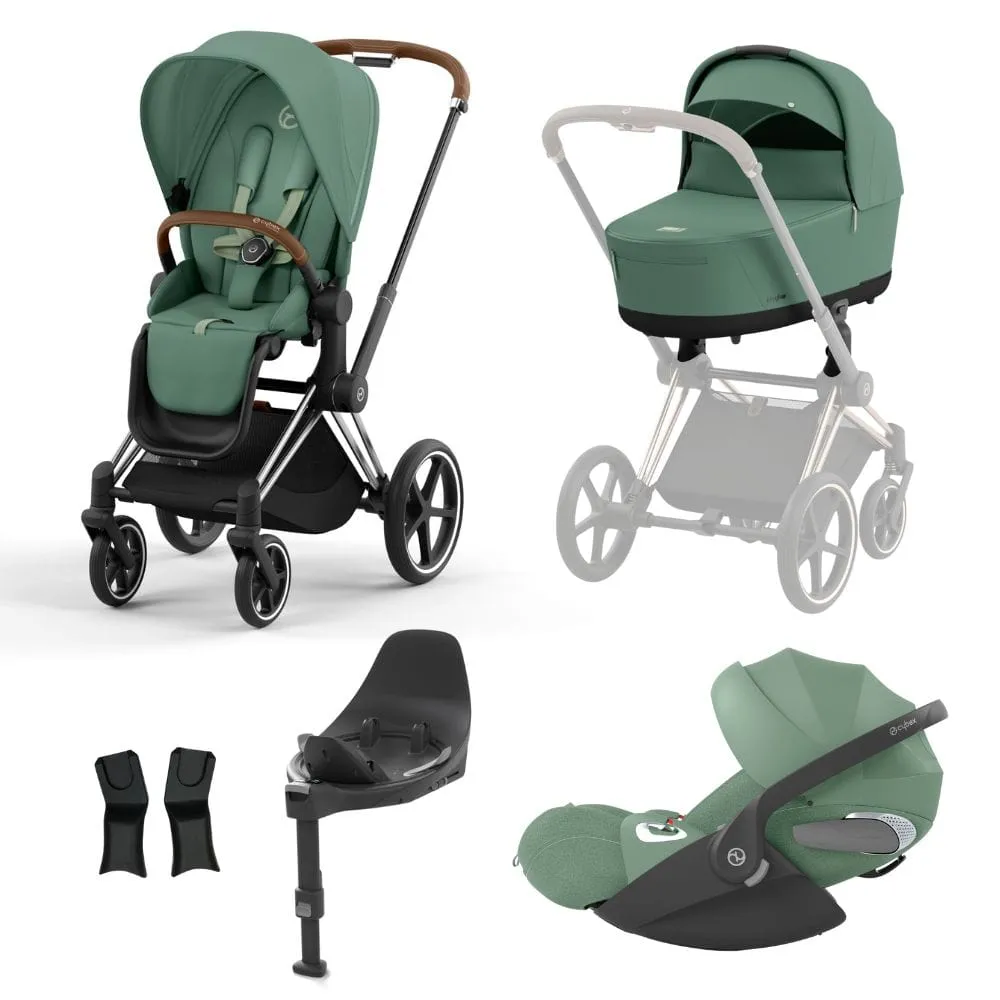 Cybex Priam Chrome  Brown Bundle
