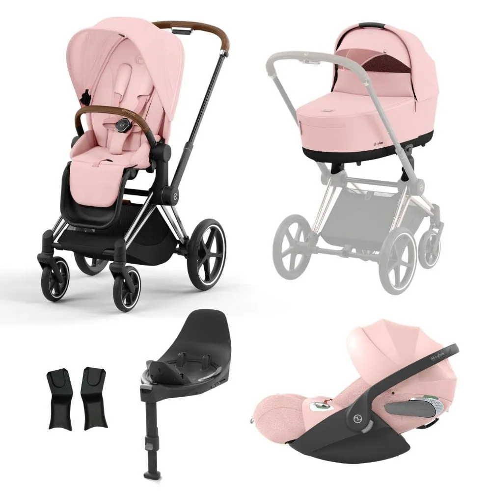 Cybex Priam Chrome  Brown Bundle