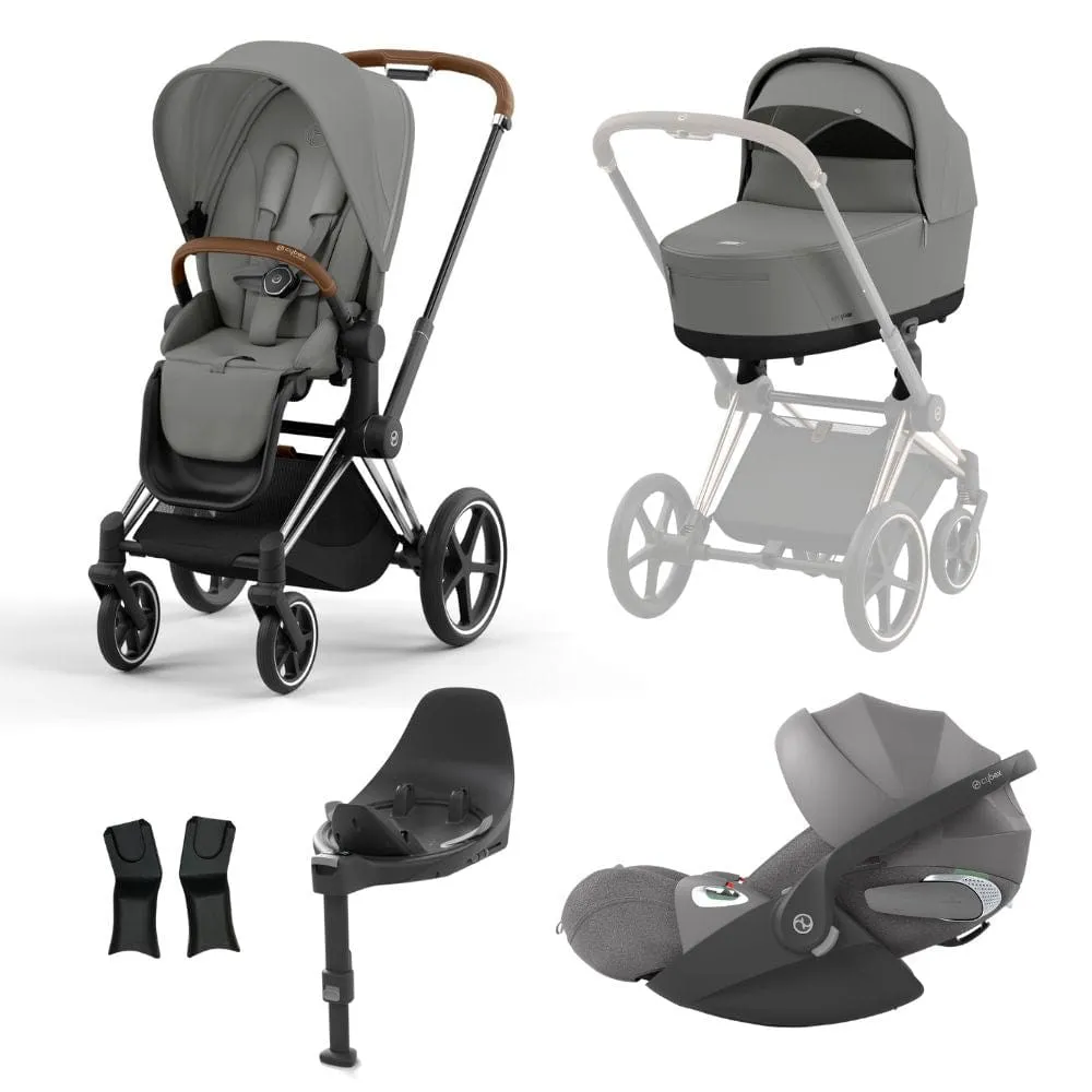 Cybex Priam Chrome  Brown Bundle