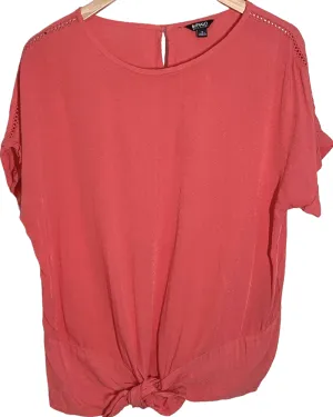 Dark Autumn Sumac Tie-Front Top