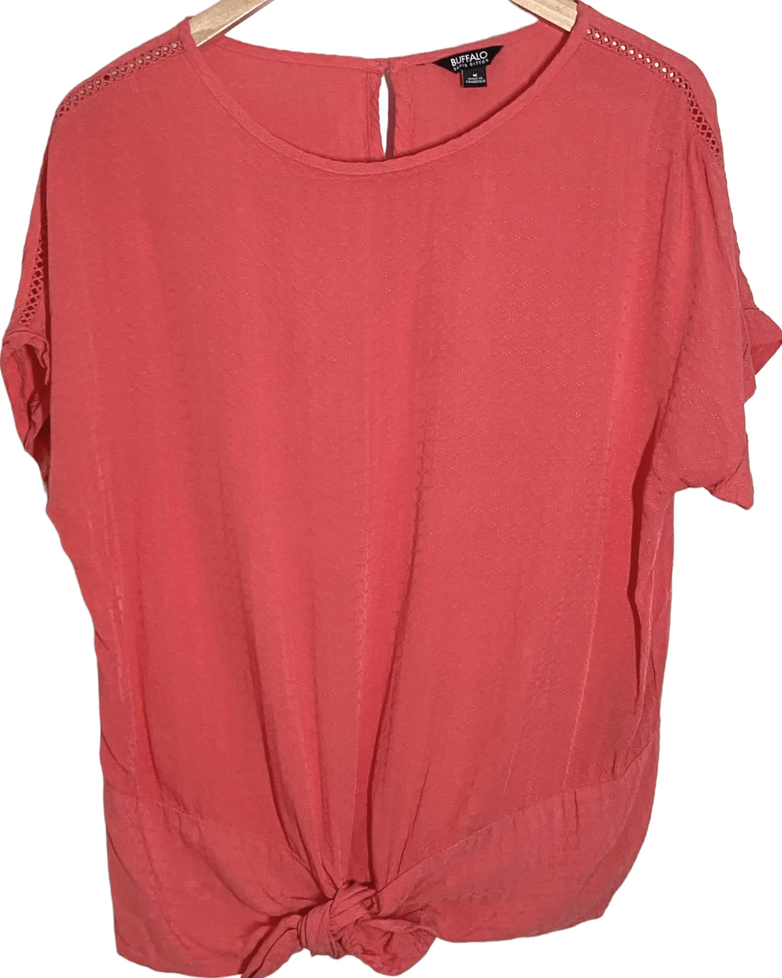 Dark Autumn Sumac Tie-Front Top