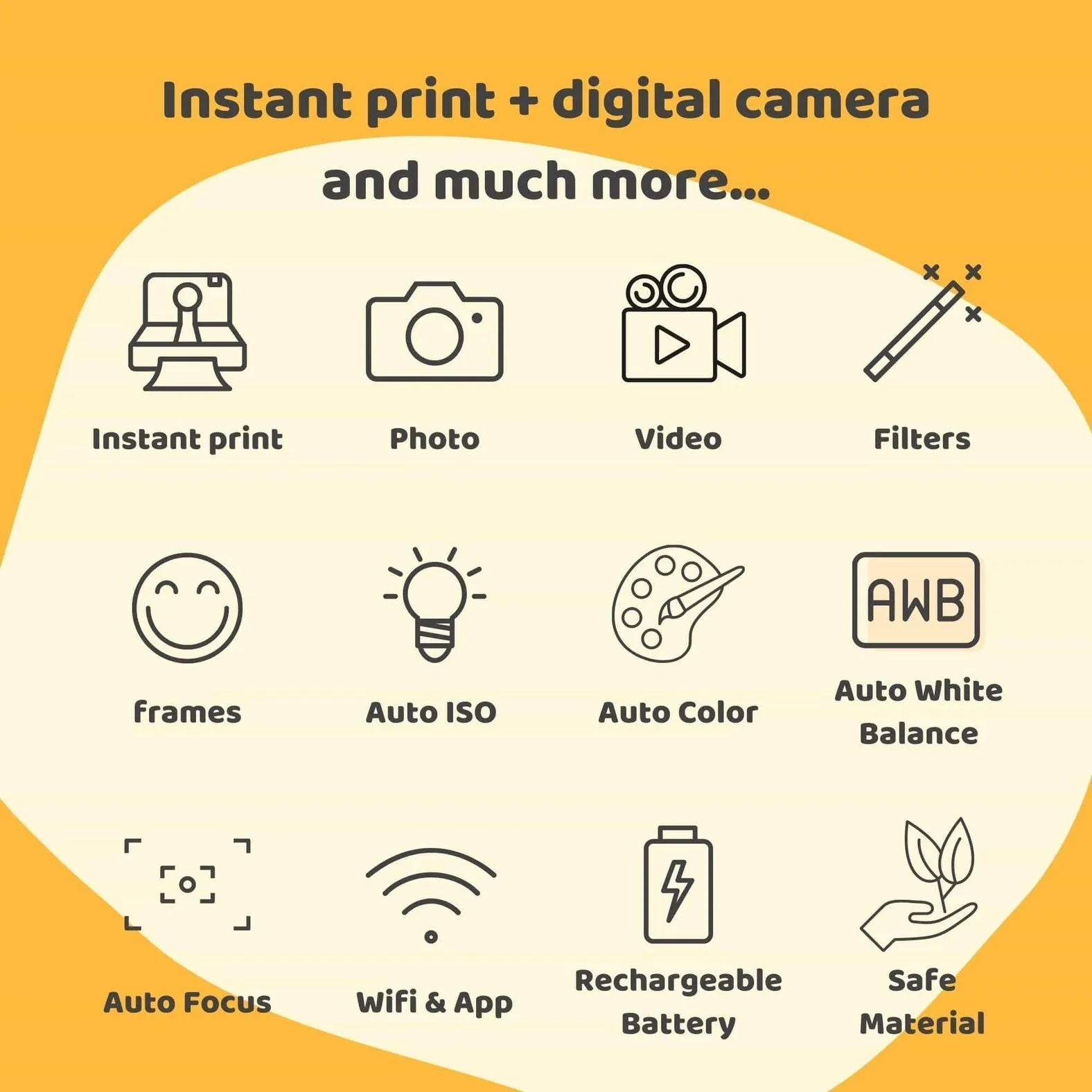 Koko the Panda - Instant Print Kids Digital Camera