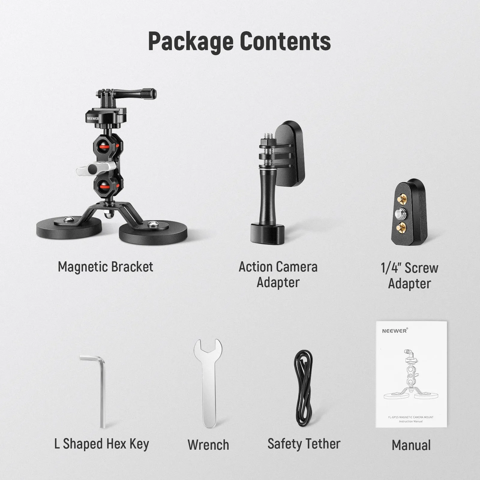 NEEWER FL-GP15 Magnetic Action Camera Mount