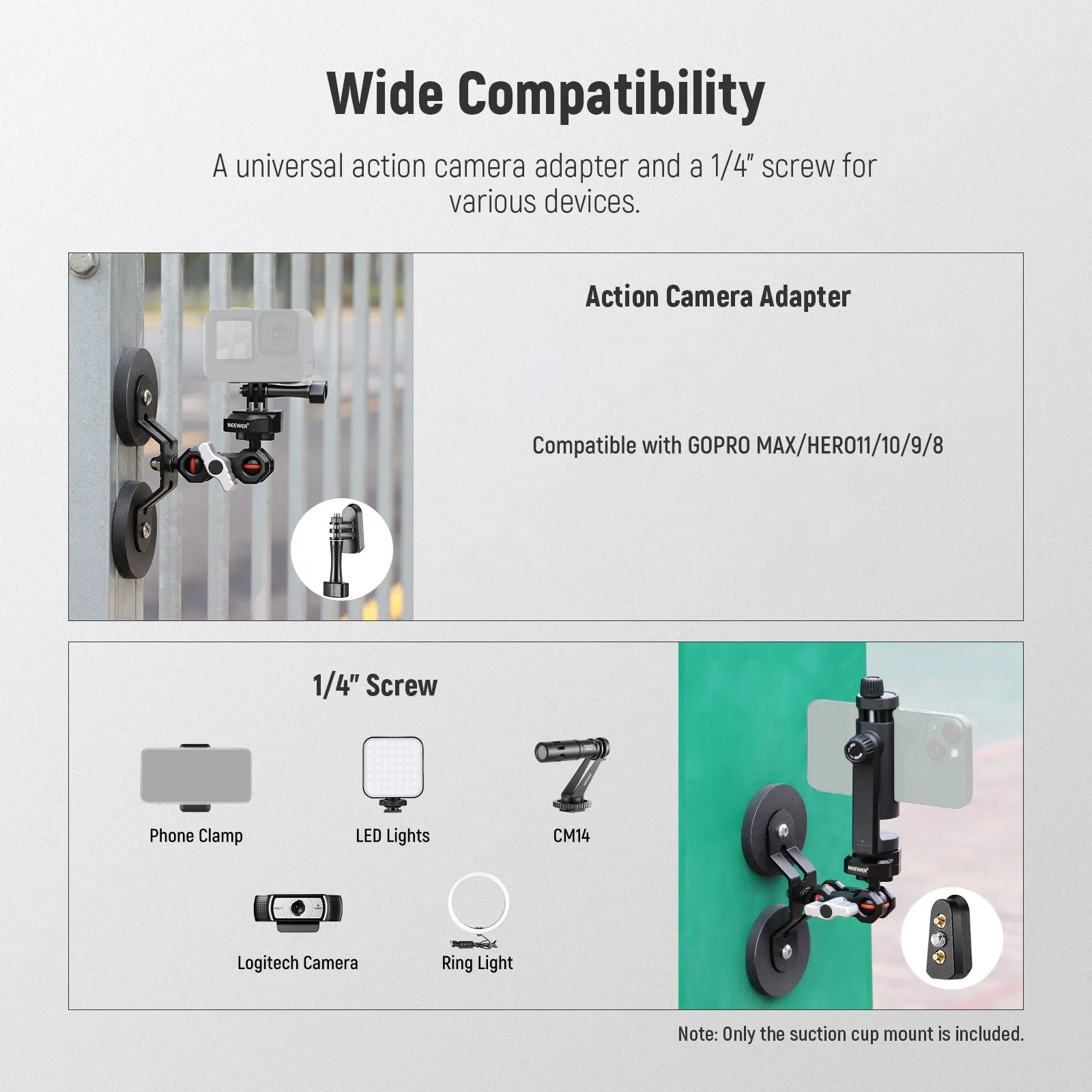 NEEWER FL-GP15 Magnetic Action Camera Mount