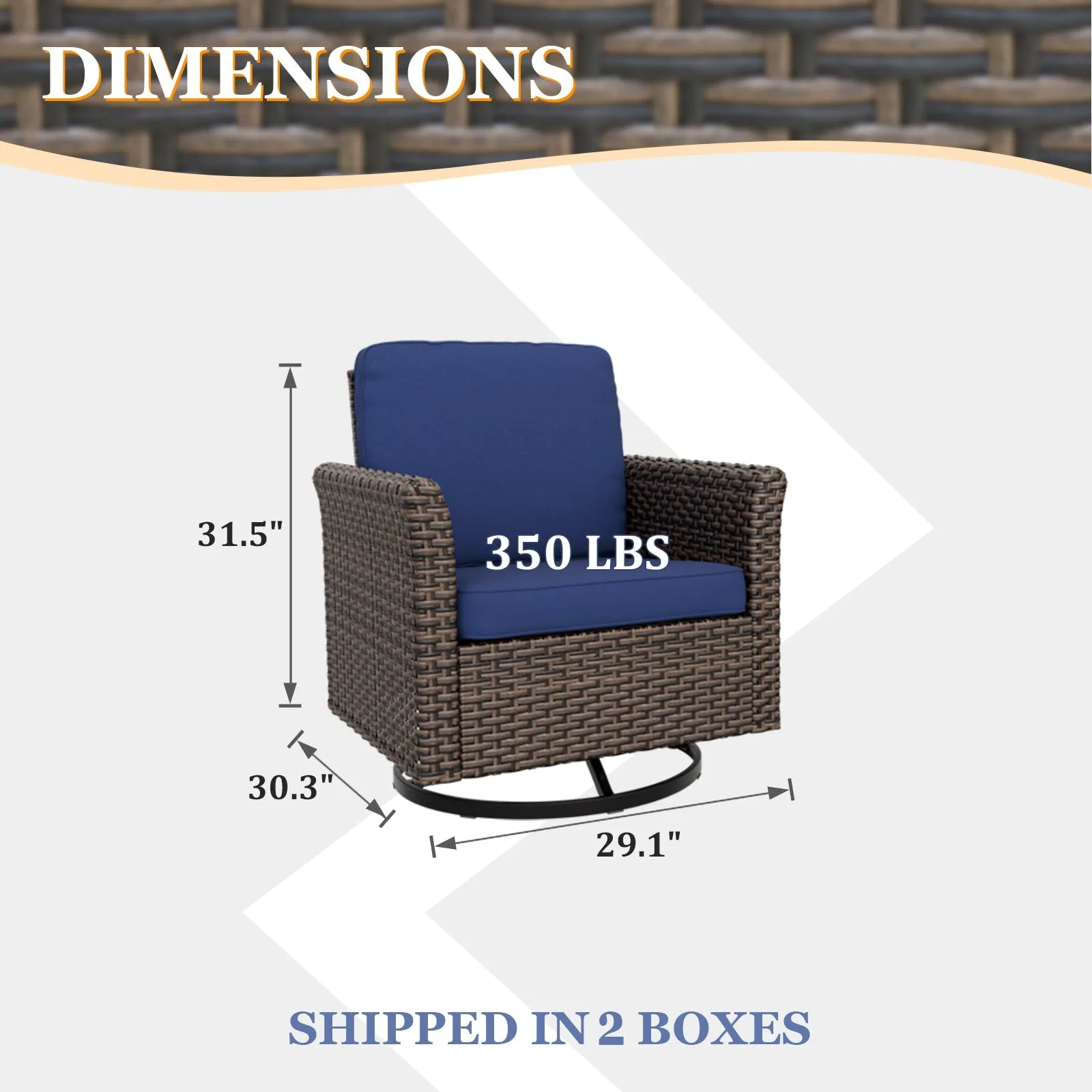 Ocean Vista Outdoor Wicker Patio Rattan Chairs, 4 Chairs
