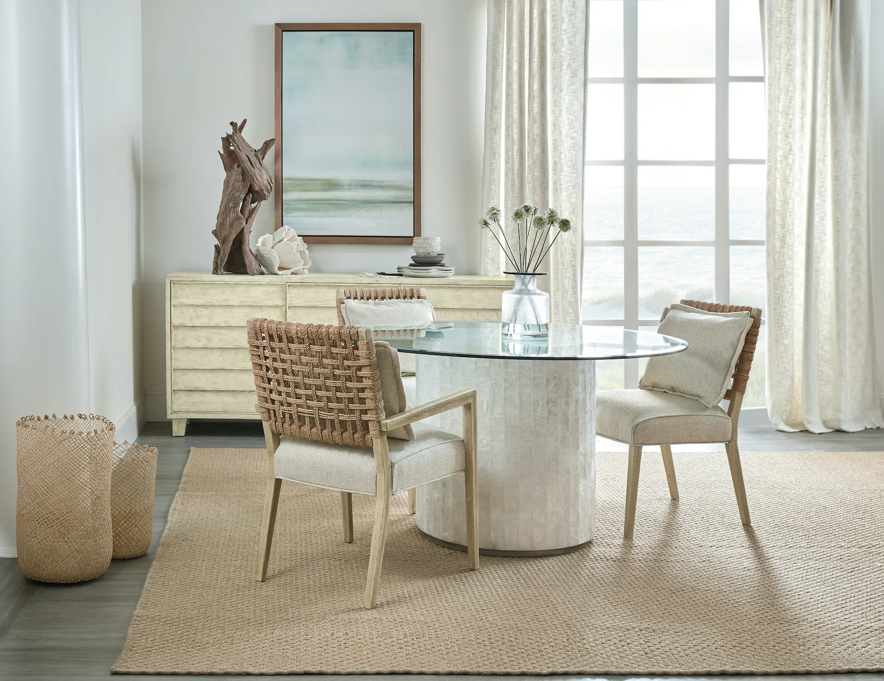 Surfrider Woven Back Side Chair - Set of 2